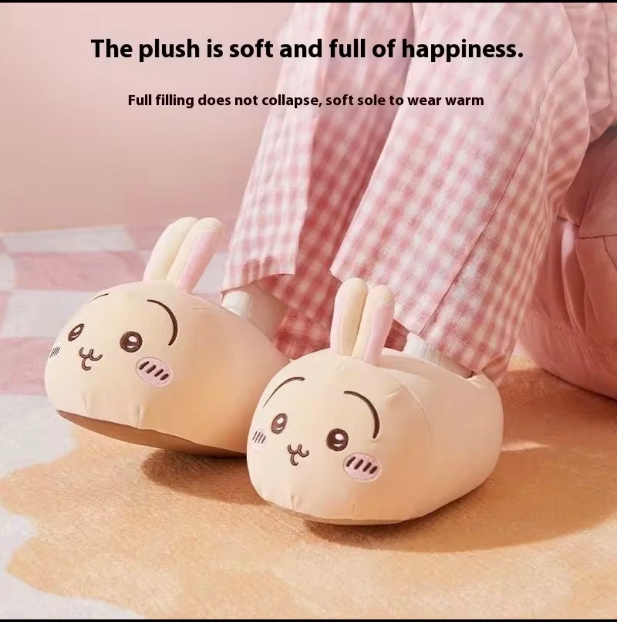 Plush Bunny Face Slippers