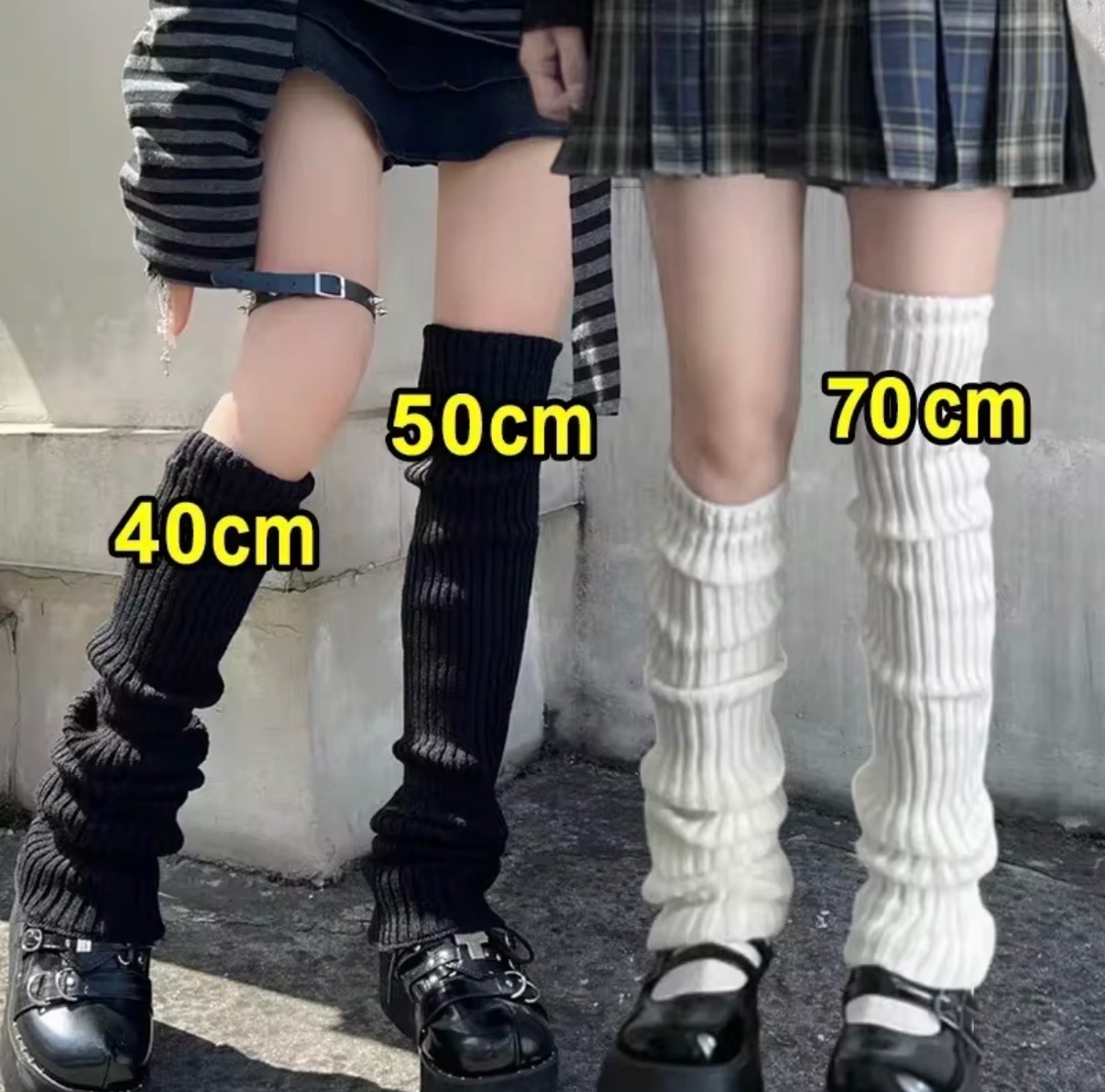 Ribbed Knit Leg Warmers in Three Lengths